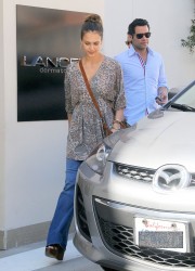 Jessica Alba at Lancer Dermatology in Beverly Hills
