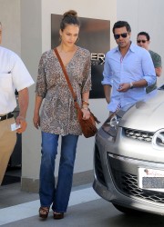 Jessica Alba at Lancer Dermatology in Beverly Hills