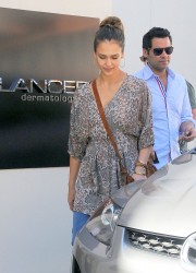 Jessica Alba at Lancer Dermatology in Beverly Hills