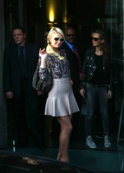 Paris Hilton Arrives at Hotel