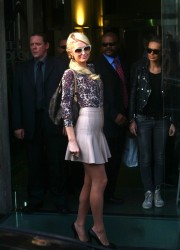 Paris Hilton Arrives at Hotel