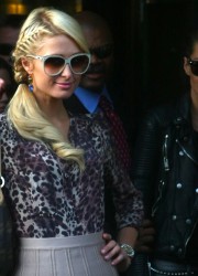 Paris Hilton Arrives at Hotel