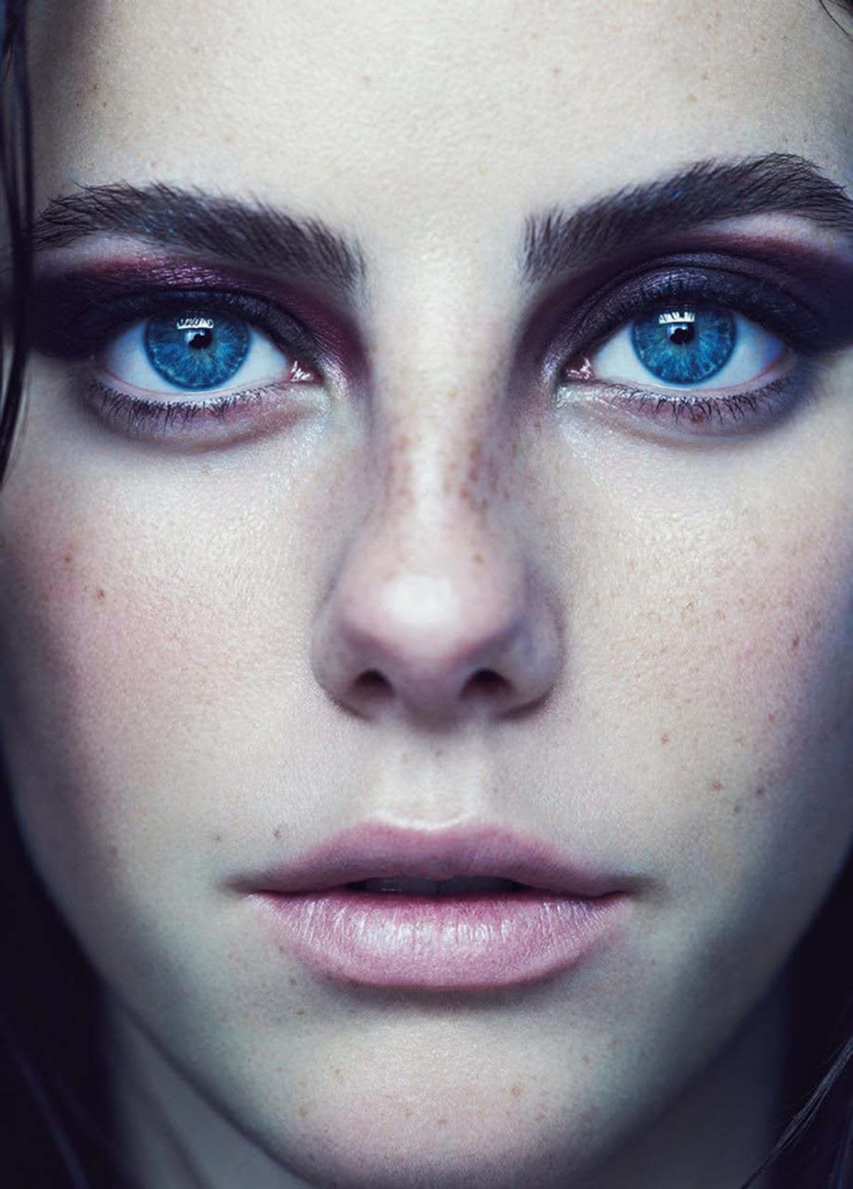 of eyes tumblr drawings KAYA SCODELARIO in Claire April Magazine, Marie Issue 2014