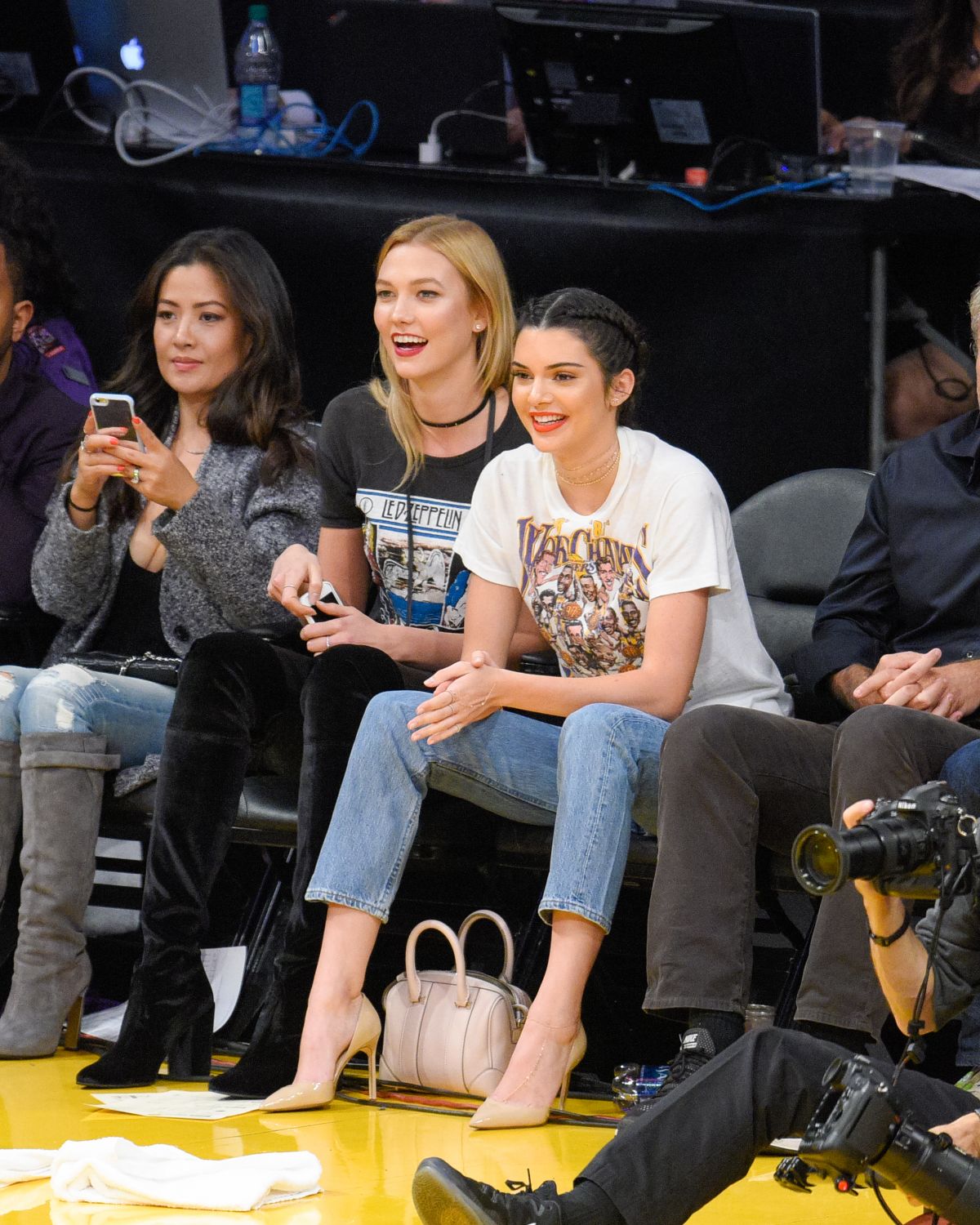 KENDALL JENNER and KARLIE KLOSS at Houston Rockets vs LA Lakers Game in Los Angeles 10 ...1200 x 1500