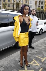 JUSTINE SKYE at Topshop Unique Show in London 02/19/2017