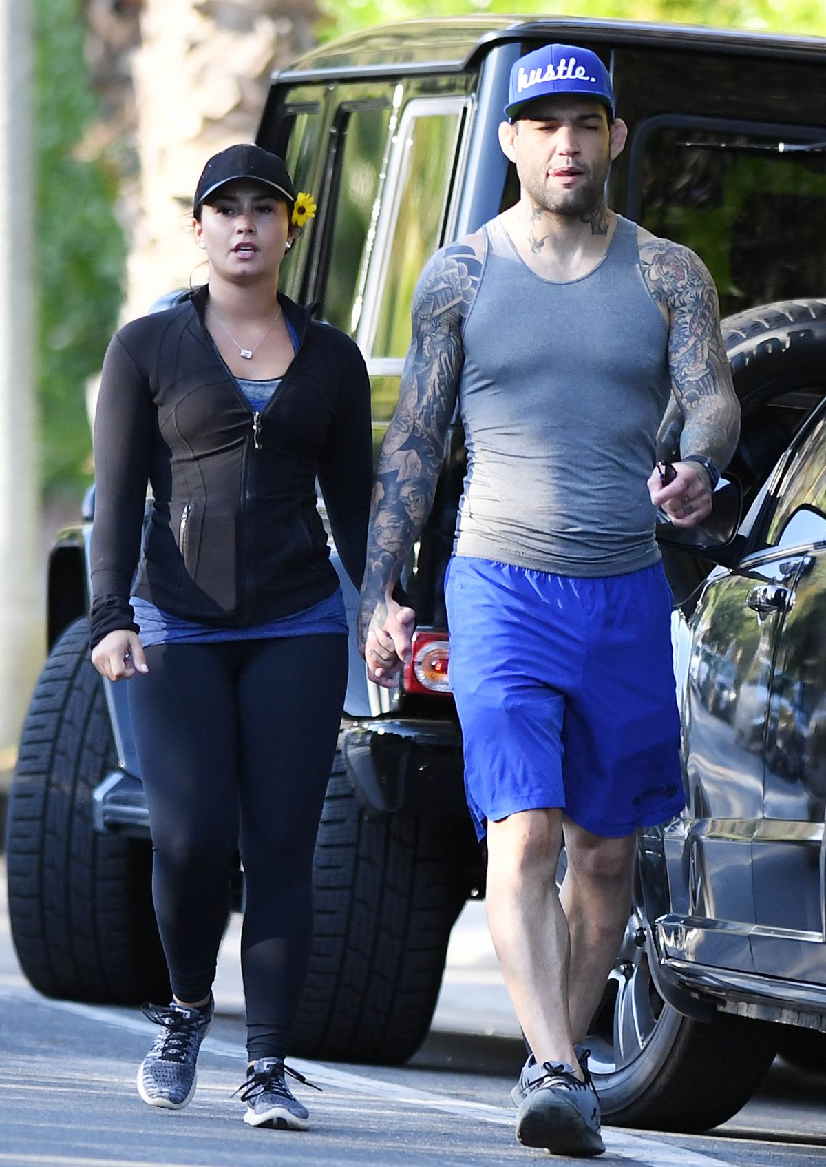 DEMI LOVATO And Guilherme Vasconcelos Out Hiking In Runyon Canyon Park 