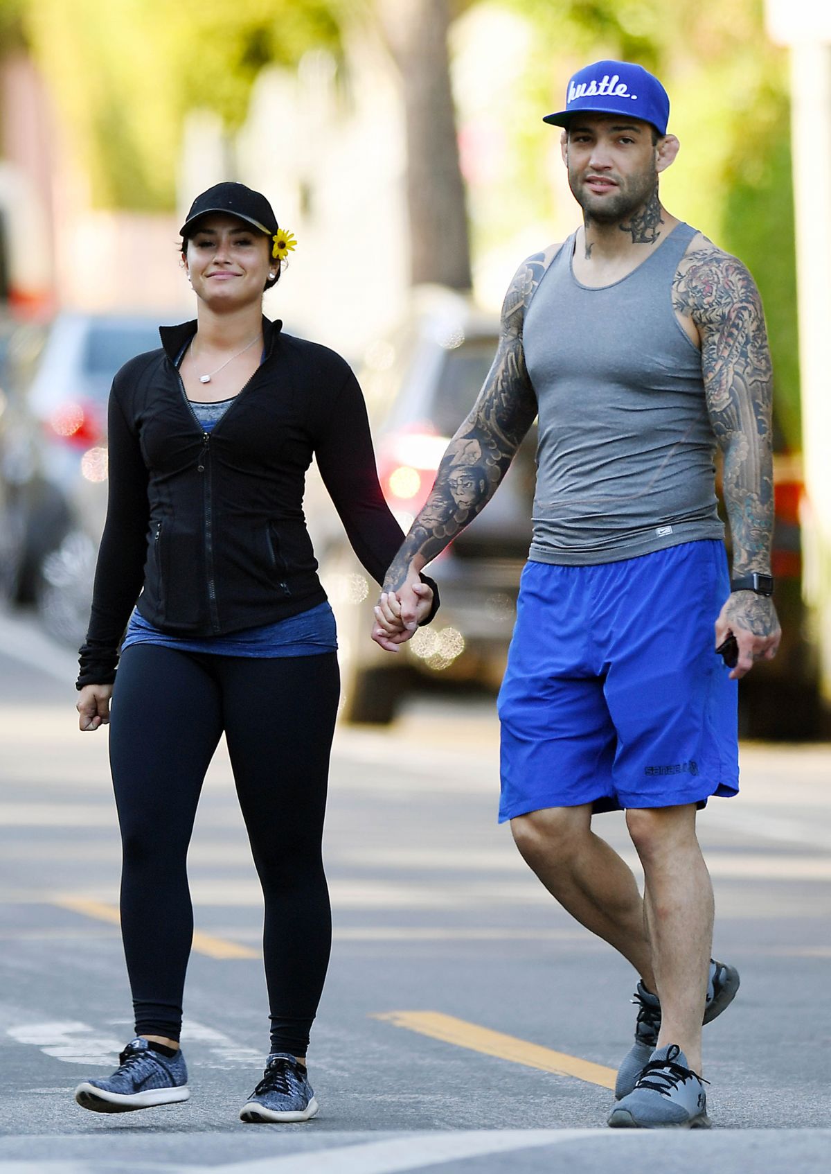 DEMI LOVATO And Guilherme Vasconcelos Out Hiking In Runyon Canyon Park 