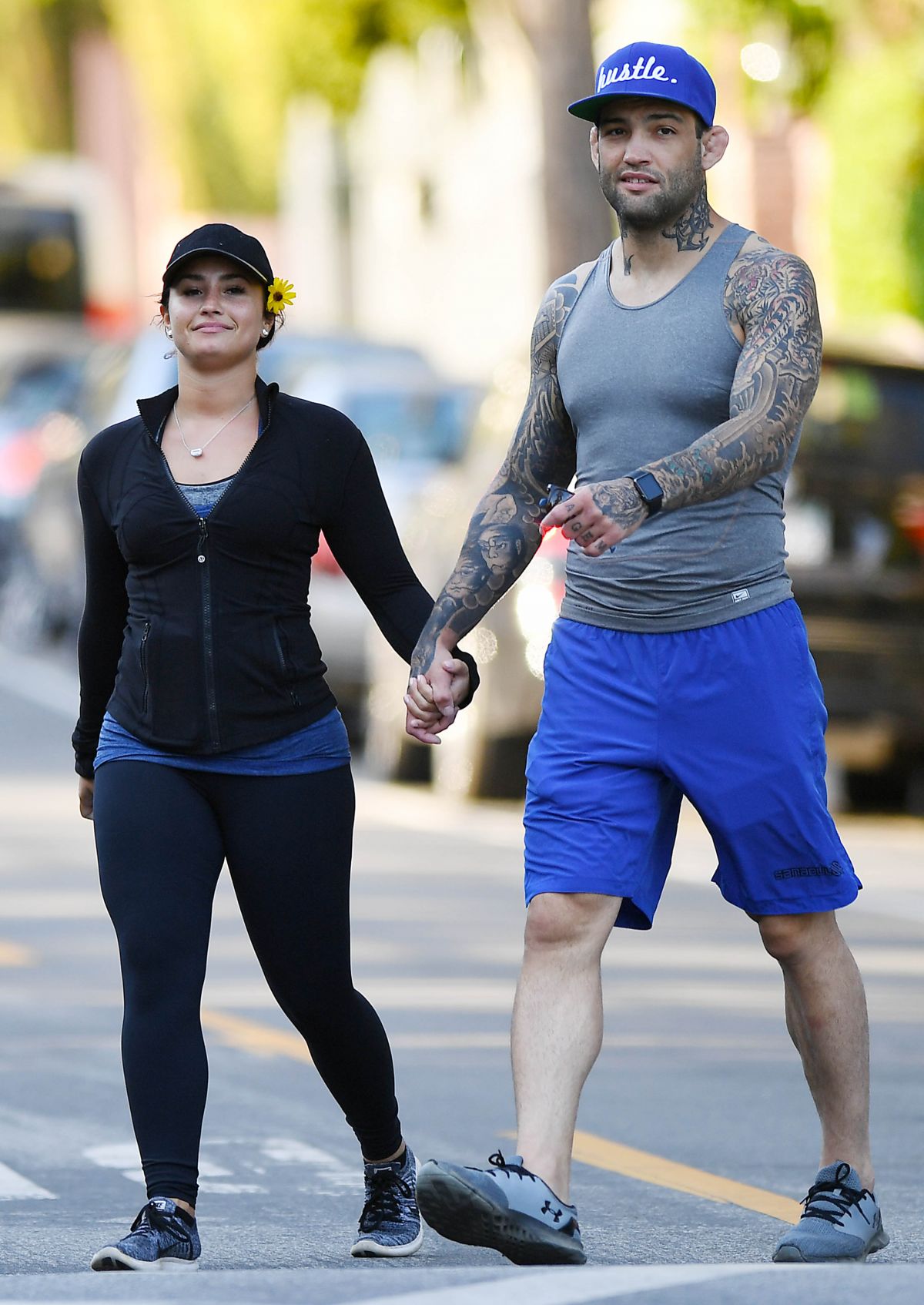 DEMI LOVATO And Guilherme Vasconcelos Out Hiking In Runyon Canyon Park 