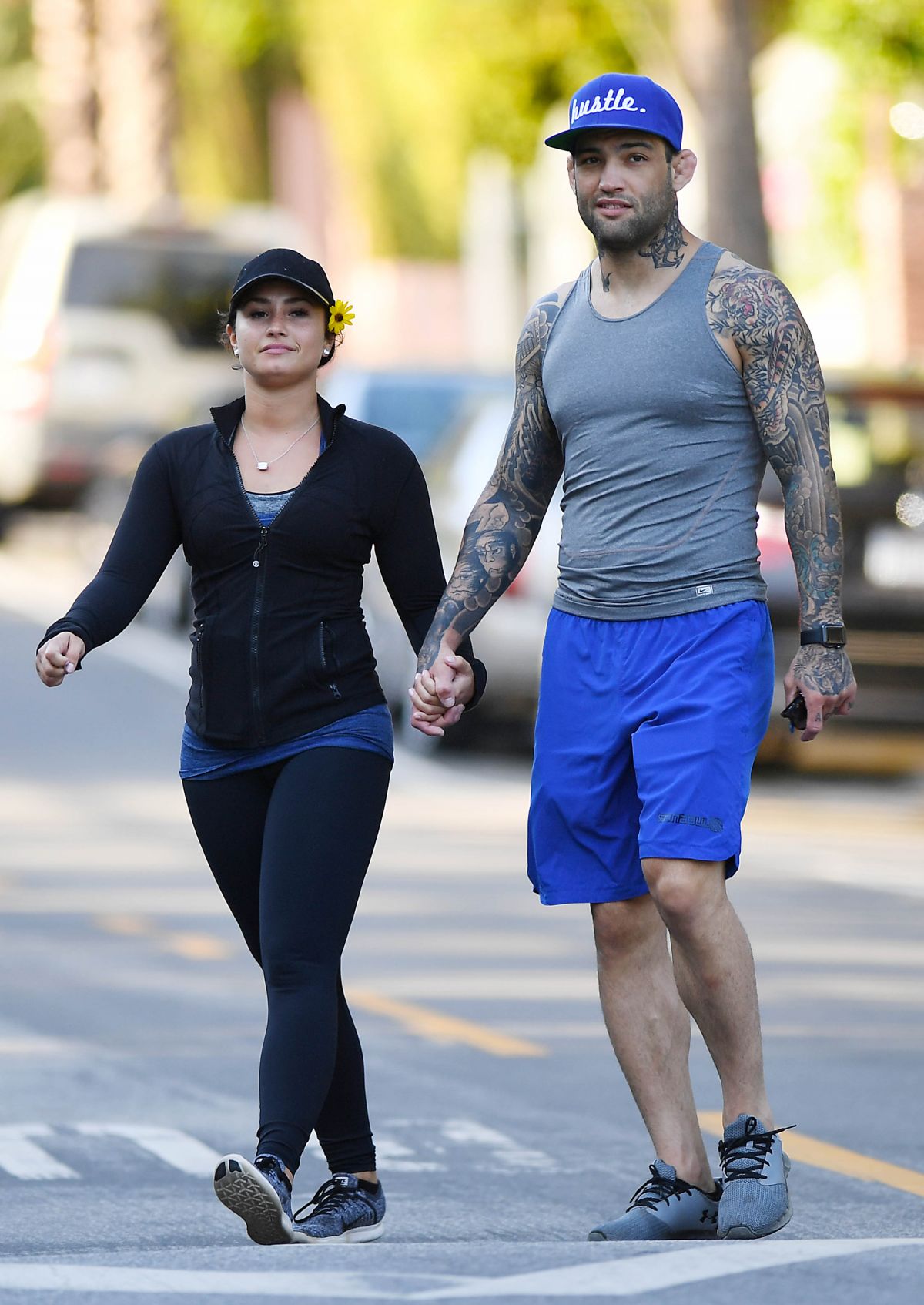 DEMI LOVATO And Guilherme Vasconcelos Out Hiking In Runyon Canyon Park 