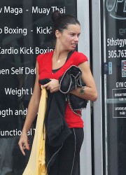 Adriana Lima Heading at the Gym