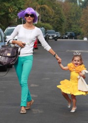 Alessandra Ambrosio Out For Kids Halloween Party in Los Angeles