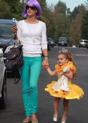 Alessandra Ambrosio Out For Kids Halloween Party in Los Angeles