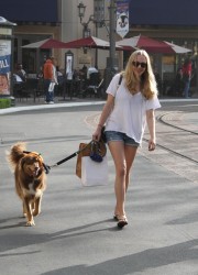 Amanda Seyfried Walking Her the Dog