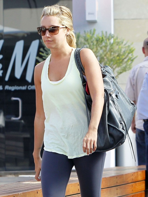 Ashley Tisdale Heading to the Gym