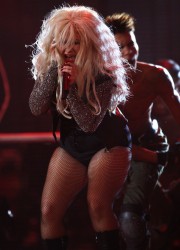 Christina Aguilera Performs at Michael Forever Tribute Concert in Cardiff, Wales