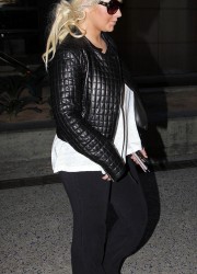 Christina Aguilera at LAX