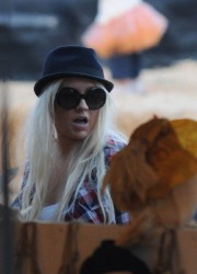 Christina Aguilera at The Pumpkin Patch