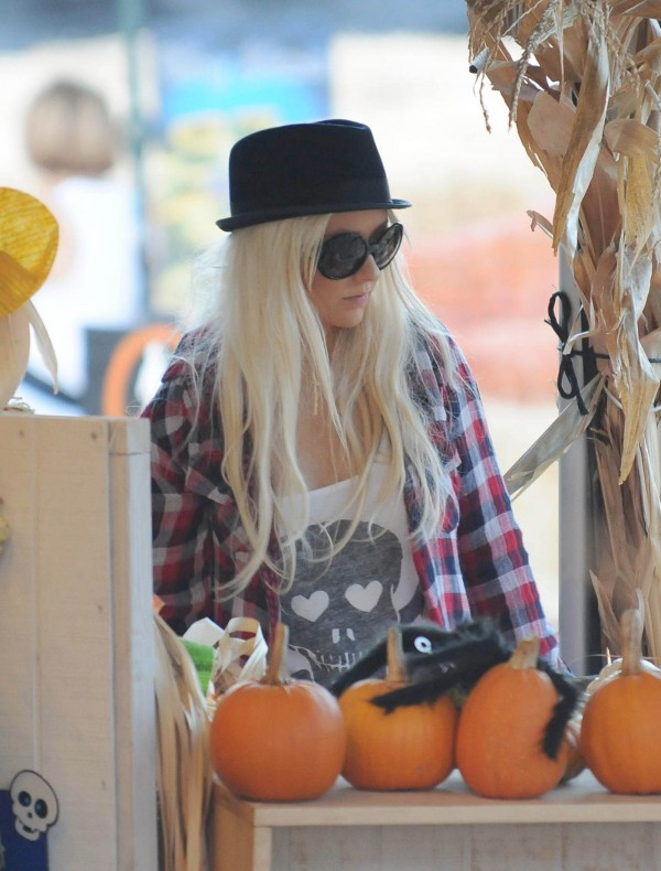 Christina Aguilera at The Pumpkin Patch