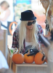 Christina Aguilera at The Pumpkin Patch
