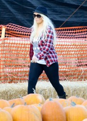 Christina Aguilera at The Pumpkin Patch