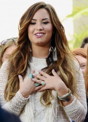 Demi Lovato on Extra at The Grove