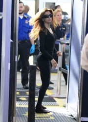 Eva Longoria in Tight Pants at LAX Airpor