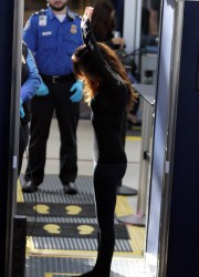 Eva Longoria in Tight Pants at LAX Airpor