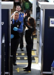 Eva Longoria in Tight Pants at LAX Airpor