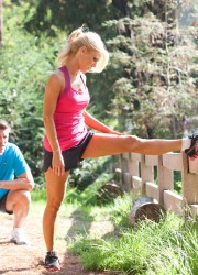 Gretchen Rossi Jogging in Park