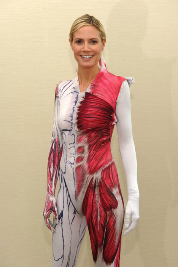 Heidi Klum Heidi Klum in Human Anatomy Haloween Costume