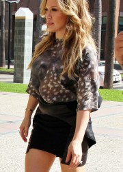 Hilary Duff in Short Skirt