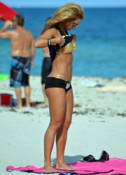 Jennifer Nicole Lee in Gold Bikini