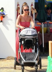 Jessica Alba and Family at The Pumpkin Patch