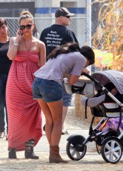 Jessica Alba and Family at The Pumpkin Patch