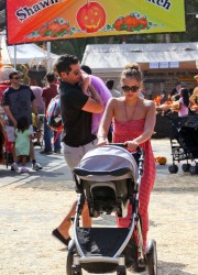 Jessica Alba and Family at The Pumpkin Patch