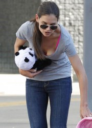 Katie Holmes Playing with Panda