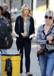 Katrina Bowden at Nurse 3-D Set in Toronto