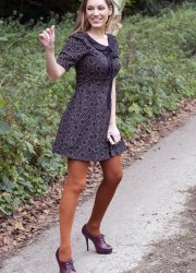 Kelly Brook on a Country Lane