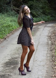 Kelly Brook on a Country Lane
