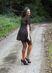 Kelly Brook on a Country Lane