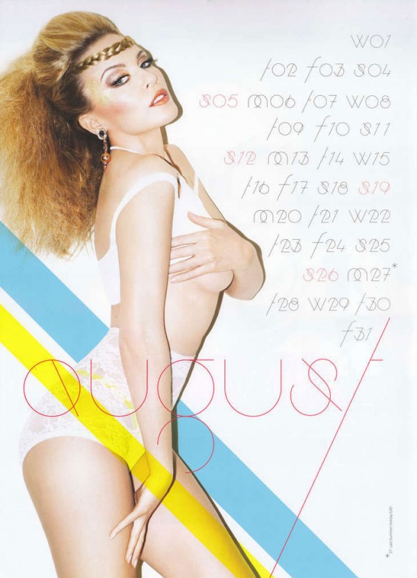 Kylie Minogue in 2012 Calendar
