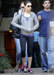 Mila Kunis in Spandex Out in Hollywood