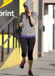 Mila Kunis in Spandex Out in Hollywood