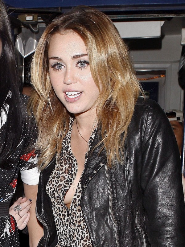 Miley Cyrus at The Little Door Restaurant
