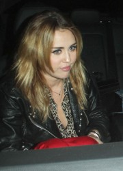 Miley Cyrus at The Little Door Restaurant