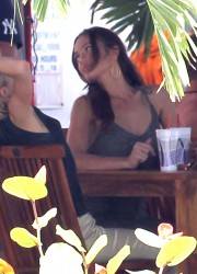 Minka Kelly at Charlie's Angels Set in Miami