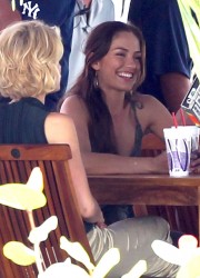 Minka Kelly at Charlie's Angels Set in Miami