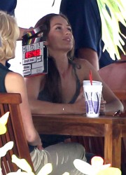 Minka Kelly at Charlie's Angels Set in Miami