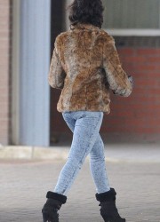 Scarlett Johansson at Under The Skin Set
