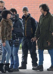 Scarlett Johansson at Under The Skin Set